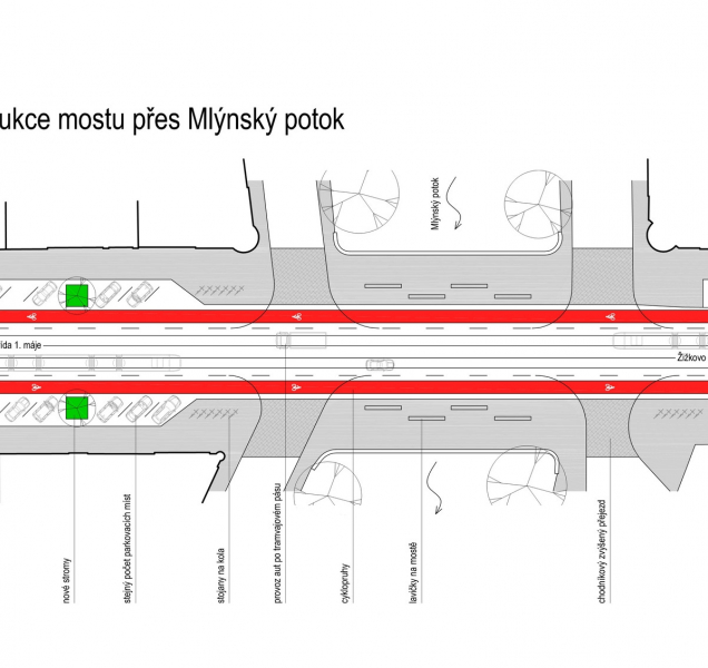 Cyklopruhy na novém mostě na Masarykově třídě ještě mají naději