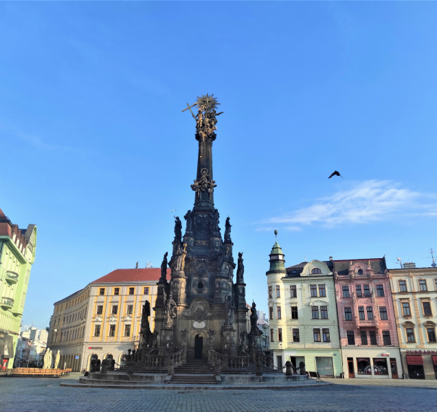 Snímkování sloupu Nejsvětější Trojice dronem